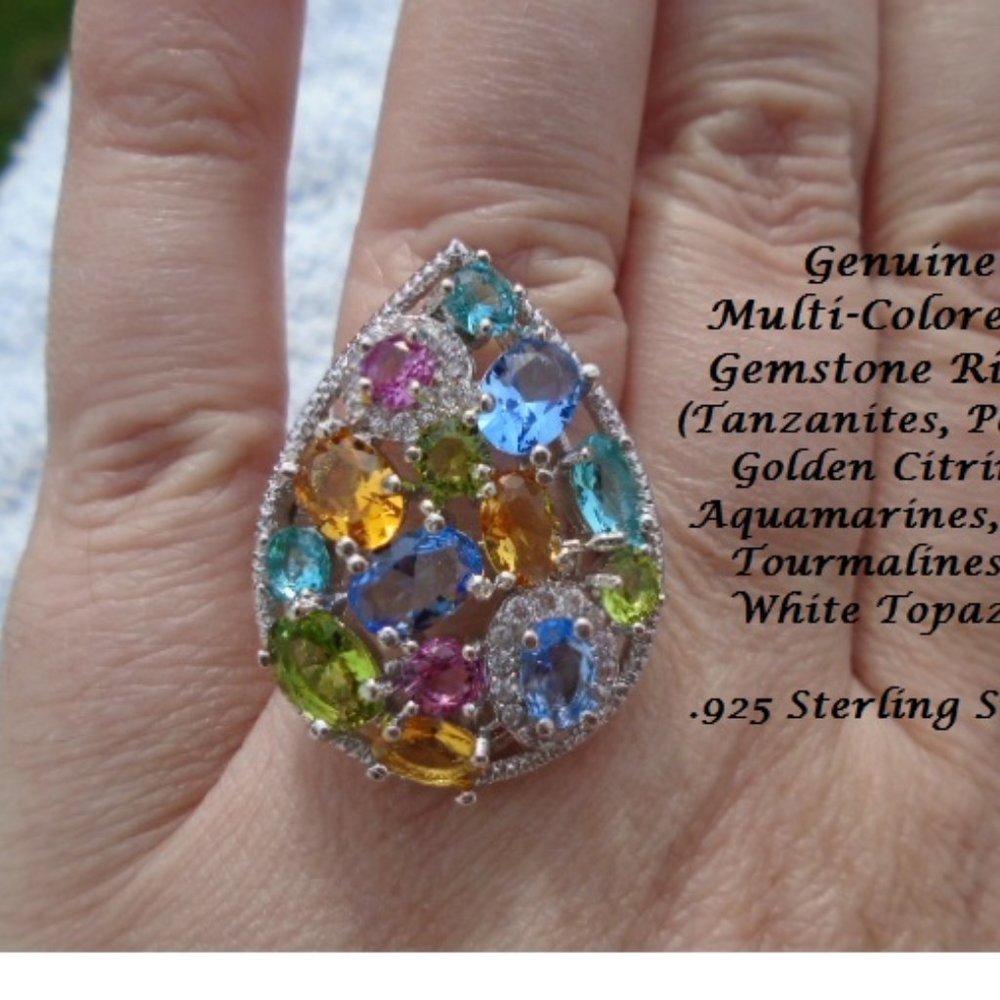 Multi-Colored Gemstone Ring